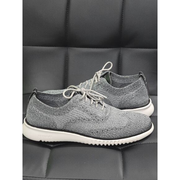 Cole Haan Men 2.ZeroGrand Stitchlite Gray Wingtip Oxford Size 7.5 C27565 - Picture 2 of 7
